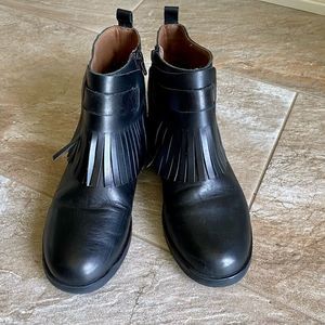 Zara Black Kids Boots with Fringe